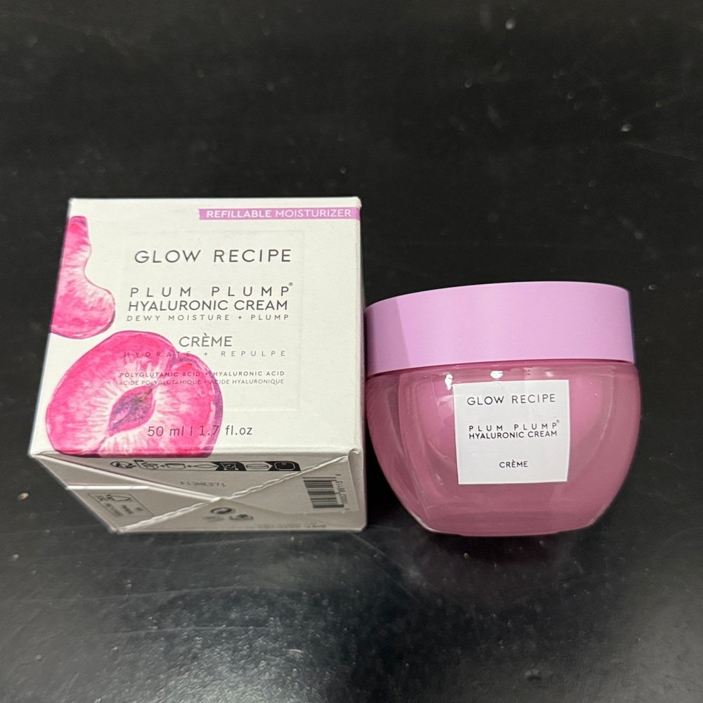 Full-Size - Glow Recipe Plum Plump Hyaluronic Cream New in Box - 50mL/1.7oz